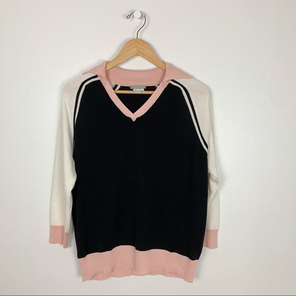 Evelyn & Arthur V-neck Collar Pullover Sweater - Picture 12 of 12